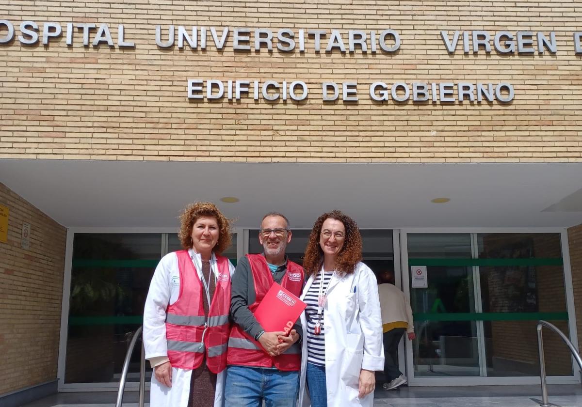 Delegadas y delegados de CCOO en el Hospital Virgen del Roco.