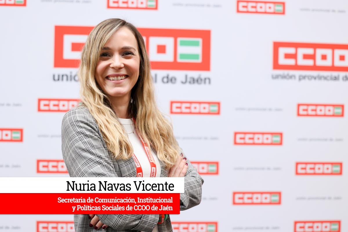 Nuria Navas Vicente, secretaria de Comunicacin, Institucional y Polticas Sociales de CCOO de Jan